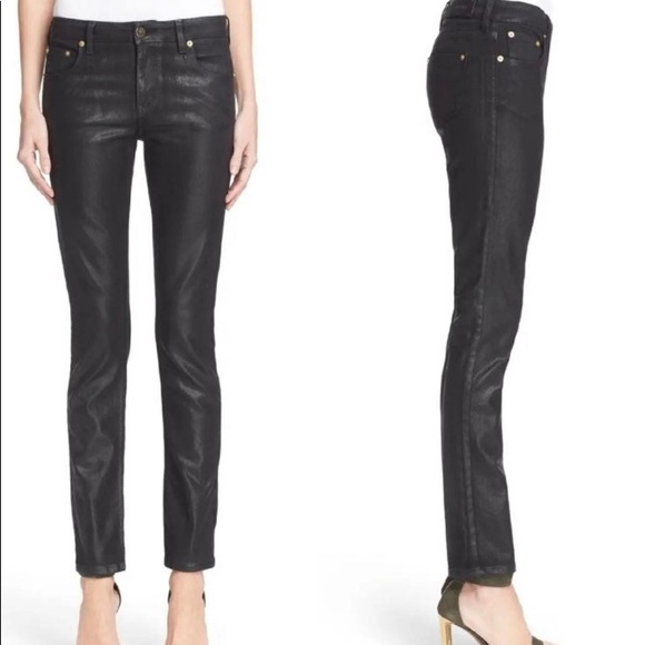 Roberto Cavalli Coated Skinny Jeans SZ 8 - Picture 4 of 8